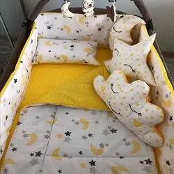 کوسن و گارد طرح دار مناسب تخت نوزاد