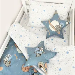 کوسن و گارد طرح دار مناسب تخت نوزاد