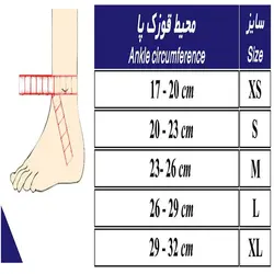 قوزک بند نئوپرن آتل دار طب و صنعت کد11100