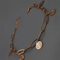 پابند طلایی آویزدار پولک 114507 - توت