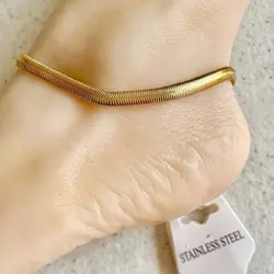 پابند استیل طرح پوست ماری طلایی و نقره ای
