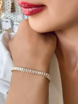 دستبند تنیس طلایی ژوپینگ