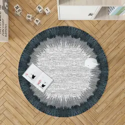 فرشینه گِرد هال و پذیرایی کد C25 رویه مخمل درجه یک پشت چرم استپ دار بدون سُر