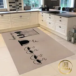 خرید فرشینه آشپزخانه کد 018 رویه مخمل درجه یک پشت چرم استپ دار بدون سُر