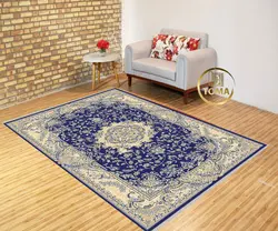 خرید اینترنتی فرشینه هال و پذیرایی کد H147 مخمل تُرک استپ دار بدون سُر