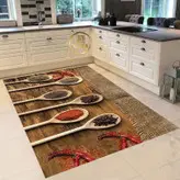 خرید اینترنتی فرشینه آشپزخانه کد 033 رویه مخمل درجه یک پشت چرم استپ دار بدون سُر