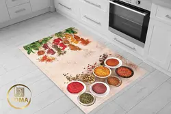 خرید اینترنتی فرشینه آشپزخانه کد 040 رویه مخمل درجه یک پشت چرم استپ دار بدون سُر