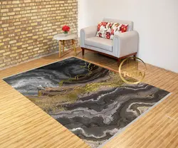 خرید اینترنتی فرشینه اتاق پذیرایی کد H276 مخمل تُرک ضد سُر نرم و لطیف