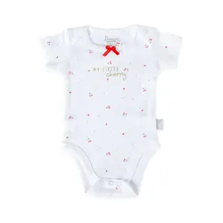 لباس زیر دکمه دار (بادی) آستین کوتاه نوزاد دخترانه طرح گیلاس دانالو Danaloo Cherry