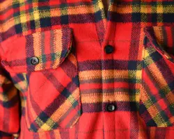 پیراهن پشمی 700 گرمی چهارخانه استین بلند قرمز دخترانه و پسرانه