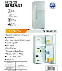 یخچال دو درب جیپاس اصل مدل GRF2209SXE ارسال رایگان