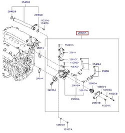 هوزینگ ترموستات کامل سانتافه اصلی هیوندای