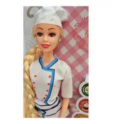 عروسک باربی مدل(کارمند فست فود ,سرآشپز,خانه دار)