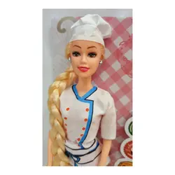 عروسک باربی مدل(کارمند فست فود ,سرآشپز,خانه دار)
