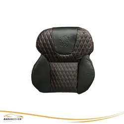 روکش صندلی پرشیا خلبانی چرم رنگ مشکی دوخت قرمز - باران کاور