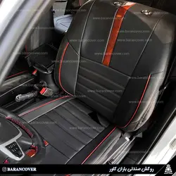 روکش صندلی پژو پارس (پرشیا) چرم نوار طرح چوب | باران کاور