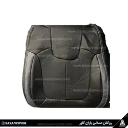 قیمت و خرید روکش صندلی تمام چرم مشکی نوار طوسی رنو کپچر _ باران کاور
