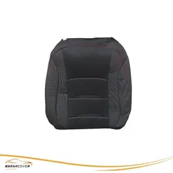 روکش صندلی دیگنیتی پرستیژ پارچه رنگ مشکی دوخت قرمز - باران کاور