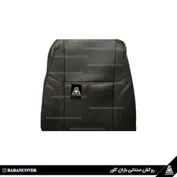 روکش صندلی فولکس گل چرم رنگ مشکی دوخت قرمز-فروشگاه باران کاور