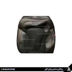 روکش صندلی هایما S7 چرم پارچه مشکی دوخت قرمز | باران کاور