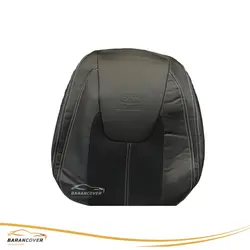 روکش صندلی آریزو 6 چرم پارچه رنگ مشکی دوخت سفید - باران کاور