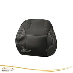 روکش صندلی پژو 2008 چرم رنگ مشکی دوخت سفید - باران کاور