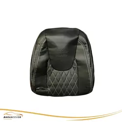 روکش صندلی آریزو 5 چرم رنگ مشکی دوخت سفید - باران کاور