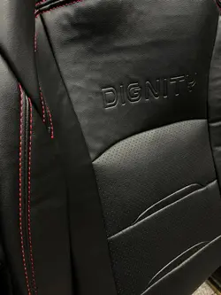 روکش صندلی دیگنیتی پرستیژ DIGNITY چرم رنگ مشکی دوخت قرمز - باران کاور