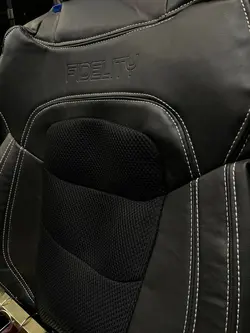 روکش صندلی فیدلیتی FIDELITY هفت نفره چرم پارچه رنگ مشکی دوخت سفید - باران کاور