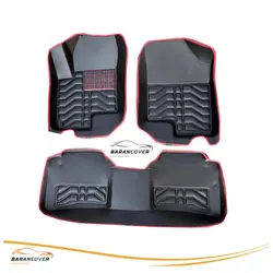 کفپوش دیگنیتی پرستیژ DIGNITY رنگ مشکی نوار زرشکی - باران کاور