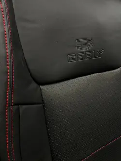 روکش صندلی جیلی شاسی suv x7 چرم رنگ مشکی دوخت قرمز - باران کاور