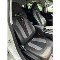 روکش صندلی جک j7 KMC چرم پارچه رنگ مشکی طوسی - باران کاور