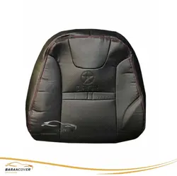 روکش صندلی دایون y7 چرم رنگ مشکی دوخت قرمز - باران کاور