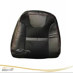 روکش صندلی دایون y7 چرم پارچه رنگ مشکی دوخت قرمز - باران کاور