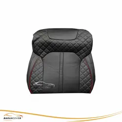 روکش صندلی فوتون تونلند اتومات G7 چرم رنگ مشکی نوار زرشکی - باران کاور