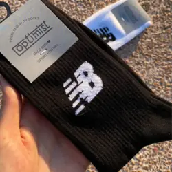 جوراب ساق بلند نیوبالانس سفید و مشکی