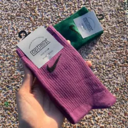 جوراب ساق بلند نایک بنفش و سبز