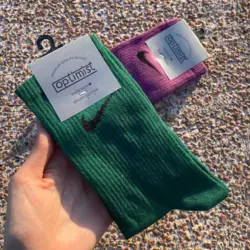 جوراب ساق بلند نایک بنفش و سبز