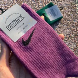 جوراب ساق بلند نایک بنفش و سبز