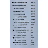 سرویس قاشق و چنگال 24 نفره 135 پارچه تمام استیل MGS مدل SR-100
