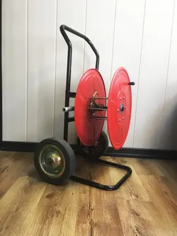 شلنگ جمع کن(قرقره) مغزی برنجی ارابه دار 50 متری در سه سایز بسیارمحکم ومقاوم عمده و تک