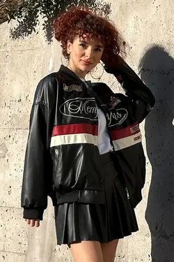 کت چرم زنانه بیگ دارت 0698BGD19 - 19351 | Bigdart