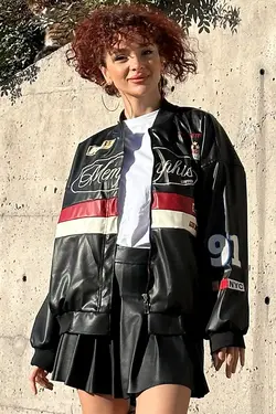 کت چرم زنانه بیگ دارت 0698BGD19 - 19351 | Bigdart