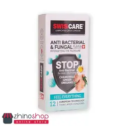 کاندوم ضد قارچ سوئیس کر Anti Bacterial Fungal بسته ۱۲ عددی