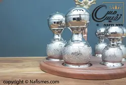 سرویس نمک پاش ، سماق پاش کروم طرح آیلین - نفیس مس