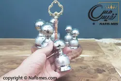 سرویس نمک پاش ، سماق پاش کروم طرح آیلین - نفیس مس