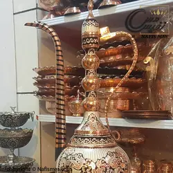آفتابه لگن نقره کوب مسی طرح توپی   - لوکس و نفیس  - نفیس مس