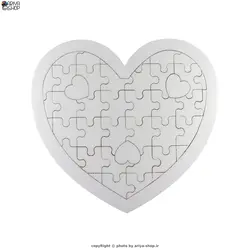 پازل چوبی خام سابلیمیشن طرح قلب