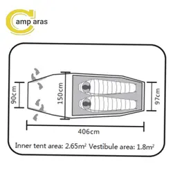 چادر دوپوش 2 نفره کایلاس مدل KT320028