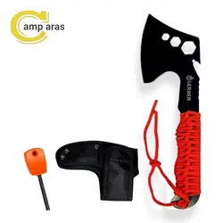تبر گربر دسته نارنجی چخماق دار مدل 444 GERBER AXE